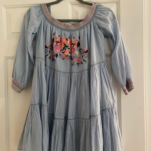 Blue free people off the shoulder dress size XS